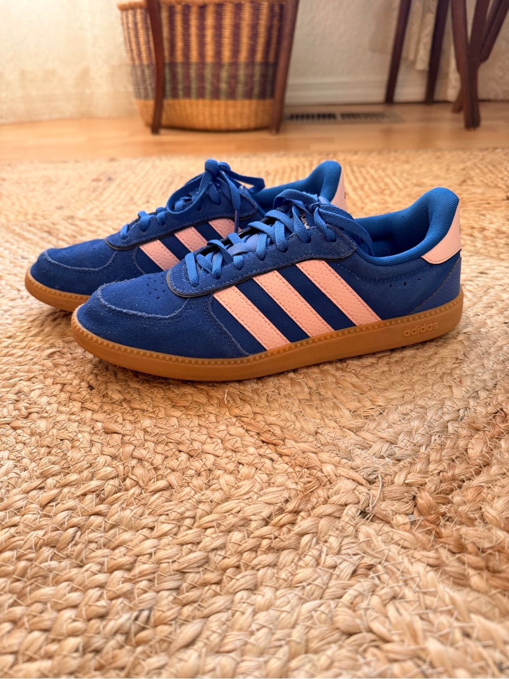 adidas blue and pink sneakers